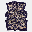 Esmeralda - Silk Scarf Shawl - Midnight Blue & Gold
