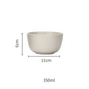 Blue and gray ceramic morandi bowl dining room gold trimmed dinnerware