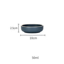 Blue and gray ceramic morandi bowl dining room gold trimmed dinnerware
