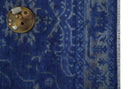 Blue and Gray Hand knotted Oriental Oushak Multi Size wool Area Rug