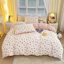 Blue and gray striped cotton single duvet cover bedroom bedding set