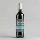 Blue and Grey Wine Label