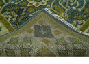 Blue and Olive Traditional motifs design 8x10 wool area rug