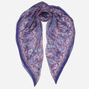 Helena - Silk Scarf Shawl - Red White and Blue