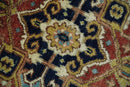 Blue and Rust Hand Knotted 8x10, 9x12, 10x14 and 12x15 Wool Antique Area Rug