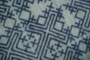 Blue and silver Hand carved Design Traditional Medallion Hand knotted 10x14 wool Area Rug