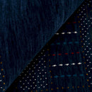 Blue And White Center Pattern Design Hand Loomed Wool Area Rug