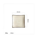 Blue and white crackle glaze porcelain square dinner plate dining room