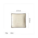 Blue and white crackle glaze porcelain square dinner plate dining room