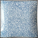 Blue and white crackle glaze porcelain square dinner plate dining room