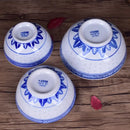 Blue and white dragon pattern porcelain ramen bowl dining room