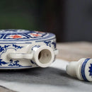 Blue and white eight treasures ceramic vase living room ornament