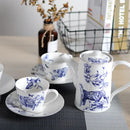 Blue and white floral porcelain kitchenware dining experience set