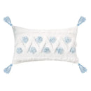 Blue and white geometric tufted pillowcase set bedroom long pillow