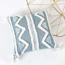 Blue and white geometric tufted pillowcase set bedroom long pillow