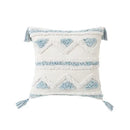 Blue and white geometric tufted pillowcase set bedroom long pillow