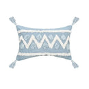 Blue and white geometric tufted pillowcase set bedroom long pillow