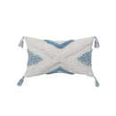 Blue and white geometric tufted pillowcase set bedroom long pillow
