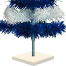 Blue & White Layered Tinsel Christmas Tree