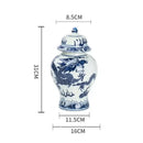 Blue and white porcelain dragon ginger jar dining room storage pot