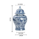 Blue and white porcelain dragon ginger jar dining room storage pot