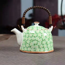 Blue and white porcelain teapot and cup set for dining room