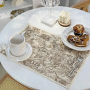 Blue and white toile cotton linen place mat set kitchen dining decor