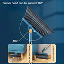 Blue and yellow broom scoop set kitchen cleaning tool with telescoping handle