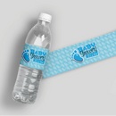 Blue Baby Feet Water Bottle Labels