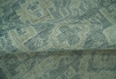 Blue, Beige and Silver 8x10 Hand Knotted Tribal Design wool area rug