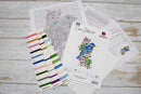 Blue bird on the branch  B1198L Counted Cross-Stitch Kit