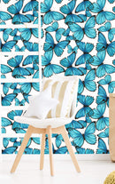Blue Butterflies Wallpaper