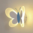 Blue butterfly girl cartoon children room lamp for bedroom