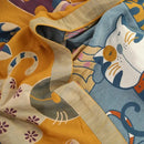DecorBites™ Cartoon Cat Summer Quilt - 100% Cotton Leisure Blanket