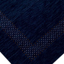 Blue Center Pattern Hand Loomed Wool Area Rug