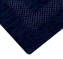 Blue Center Pattern Hand Loomed Wool Area Rug
