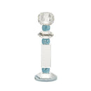 Blue diamond crystal glass candle holder dining room decor