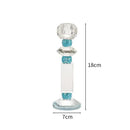 Blue diamond crystal glass candle holder dining room decor
