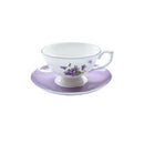 Blue dream tea set white porcelain floral dining room tableware