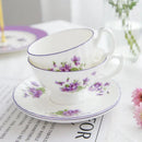 Blue dream tea set white porcelain floral dining room tableware