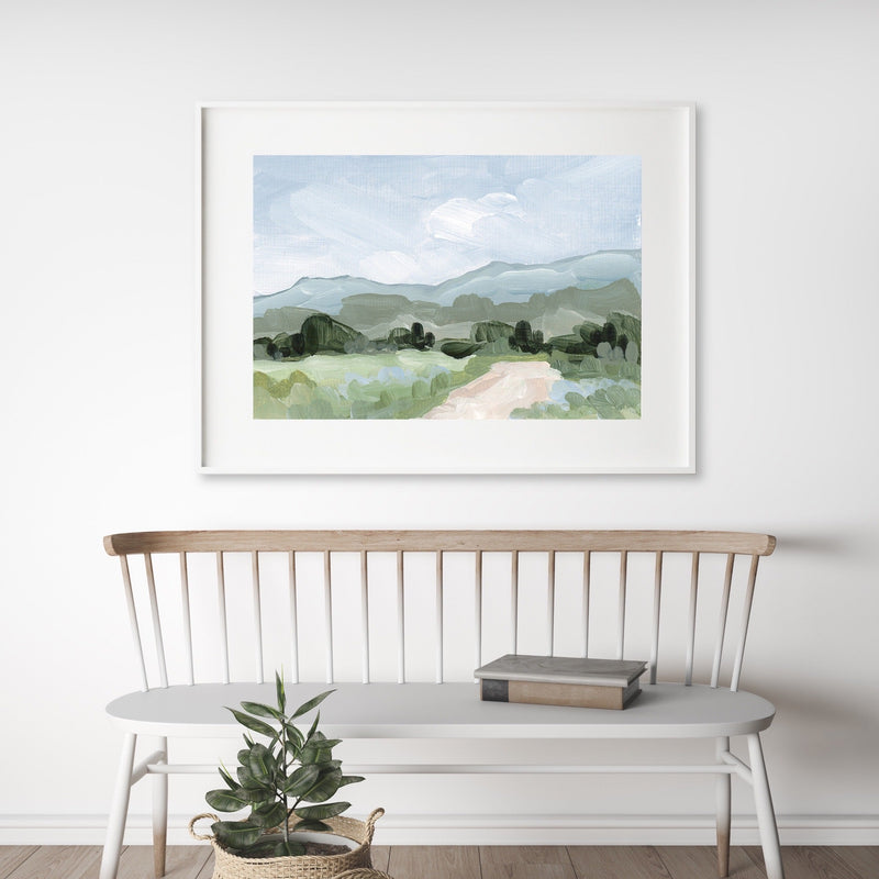 "Blue Fields" Art Print