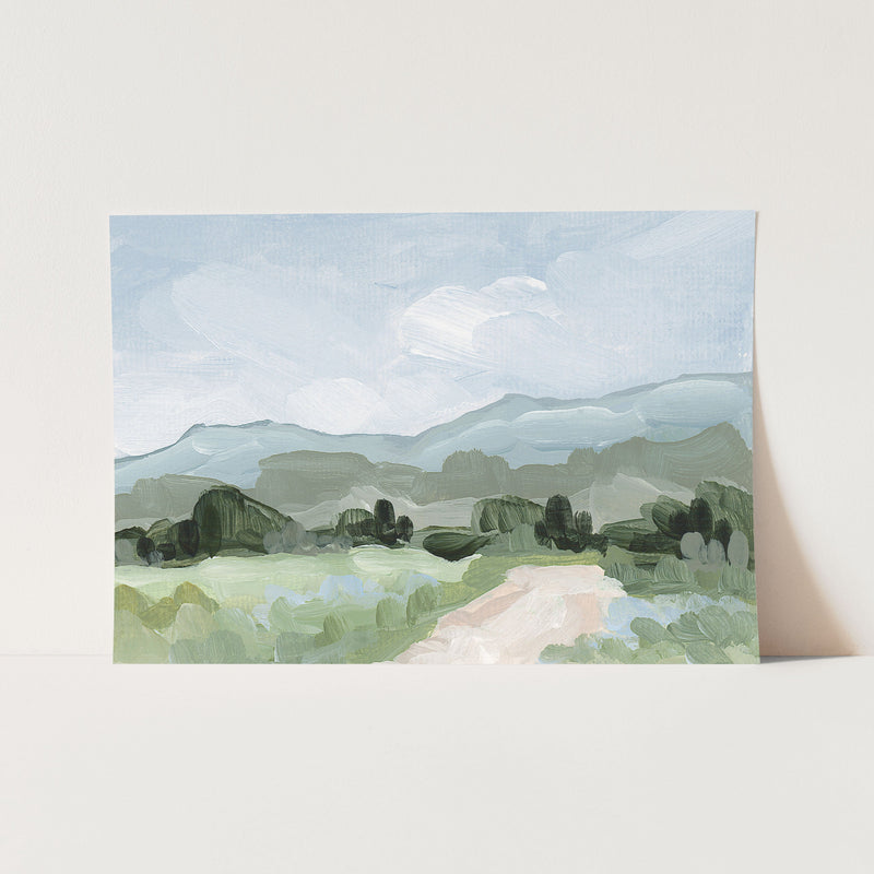 "Blue Fields" Art Print