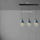Blue floral ceramic led pendant lamp dining room lighting