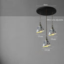 Blue floral ceramic led pendant lamp dining room lighting
