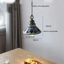 Blue floral ceramic led pendant lamp dining room lighting