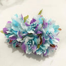 Blue flower cherry stamen berries bundle for living room decor