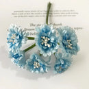 Blue flower cherry stamen berries bundle for living room decor