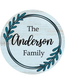 Blue Garland Personalized Front Door Decor