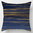 Blue geometric marble throw pillows for living room decor