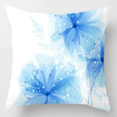 Blue geometric marble throw pillows for living room decor